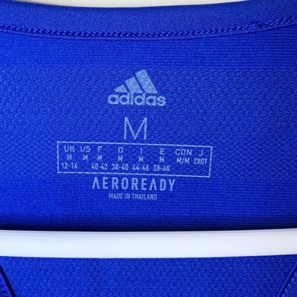 Adidas Tank Top NWOT Workout Royal Blue Loose Fit Racerback Aeroready Medium - Picture 4 of 7